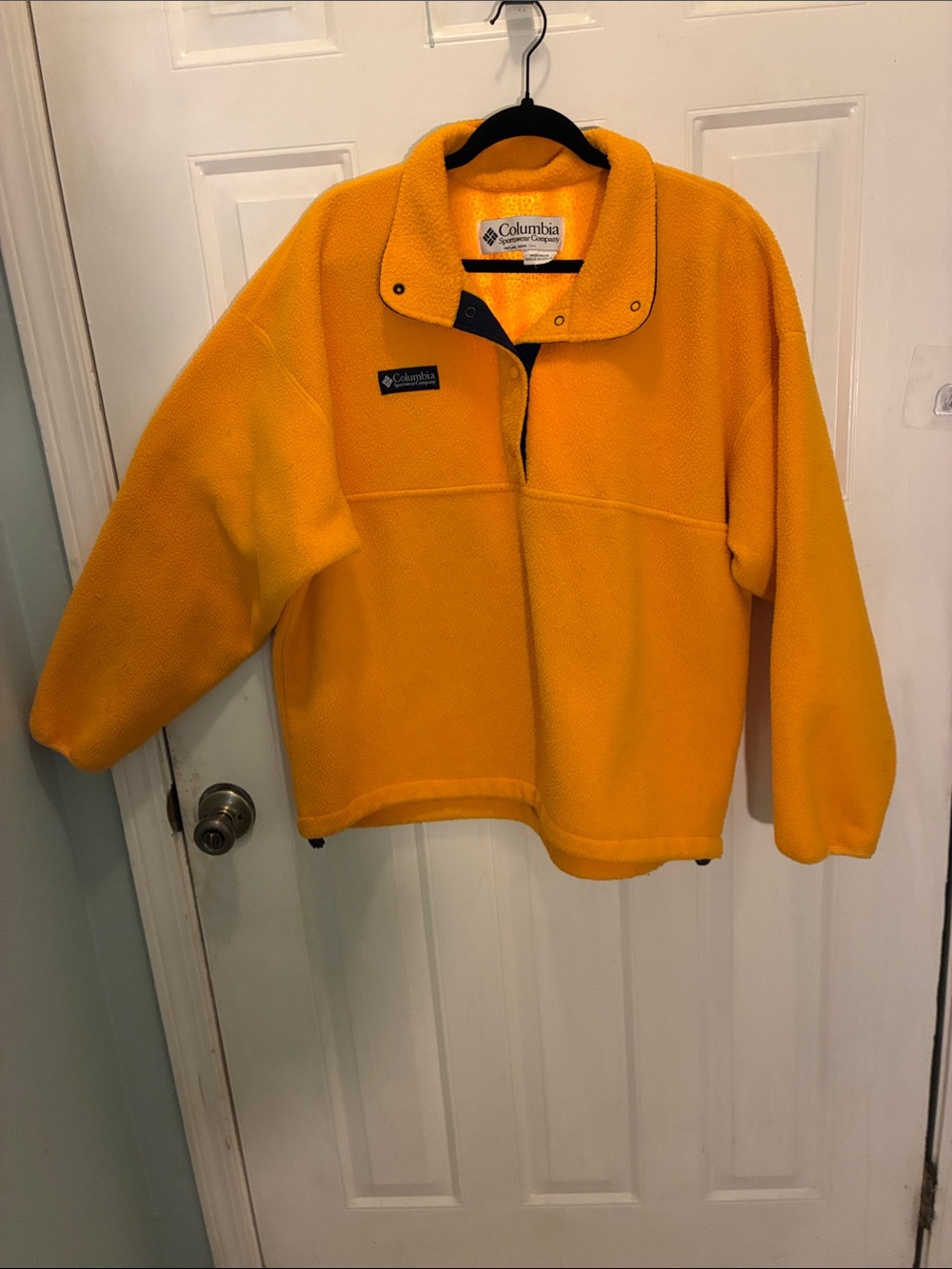 Columbia Golden Yellow Fleece Snap Pullover